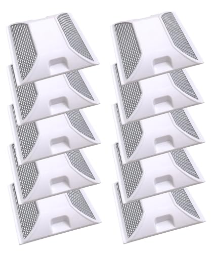 Road Reflectors Pack of 10 | 4 by 4 inch Street Pavement & Asphalt Stud Markers | Great for Speed Bumps, Sidewalks, Pedestrian Crossings, Freeways & Driveways | Industrial Grade (White)