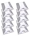 Merhoff & Larkin Road Reflectors Pack of 10 | 4 by 4 inch White Street Pavement and Asphalt Stud Markers | Great for Speed Bumps, Sidewalks, Pedestrian Crossings, Freeways and Driveways