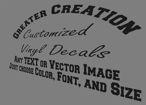 Custom Vinyl Decals - Make Your Own Personalized Decal - Car/Window/Laptop/Bottle/Glassware/Wedding/Business - Any Text/Image/Logo