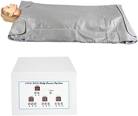 3 Zone Far Infrared Sauna Heating Blanket, Safety-water Proof Steam Blanket, Body Shape Slimming Fitness Burning Fat Machine for Beauty Salon, Spa and Home Use(UK)