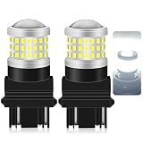 3157 LED Reverse Light Bulb White, 6500K Mini Size 3157 Led Bulb with Projector P27/5W 3057 3056 3457 4157 Bulb Led Replacement Lamp for Turn Signal Reverse Brake Tail Lights or DRL, pack of 2