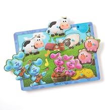 Melissa & Doug Blues Clues & You! Wooden Sound Puzzle - Musical Farm 6 Pieces