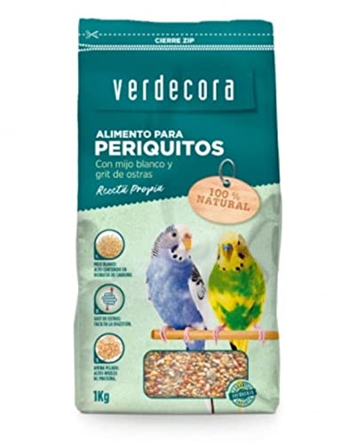 Verdecora Comida para Pájaros - Alimento Completo - Ingredientes 100% Naturales - Bienestar y Desarrollo Saludable para tu Mascota (Especial Periquito)