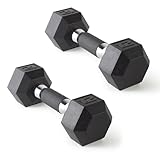 CAP Barbell - Pesas hexagonales revestidas de 5,4 kg con mango acolchado