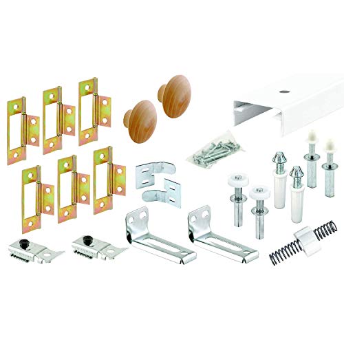 Kit de riel para clóset plegable Prime-Line 161795-1, 48 pulgadas, riel de acero, color blanco (1 unidad) miniatura 1