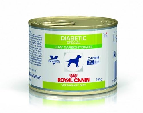 Royal Canin Veterinary Diabetic Special Low Carbohydrate Canine Mousse | 12 x 195 g | Nassfutter für ausgewachsene Hunde | Regulierung des Blutzuckerspiegels | Hoher Proteingehalt