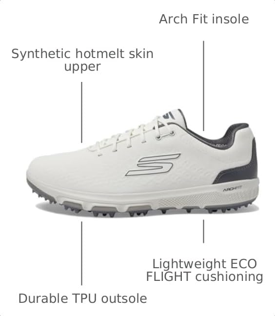 Image of Skechers Men's Pro 6 Waterproof Golf Shoe