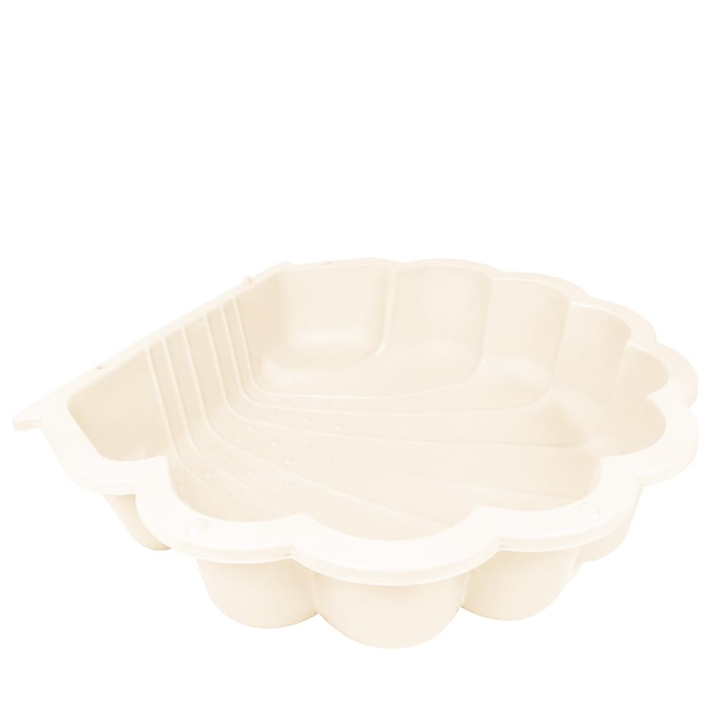 Ondis24 Coquillage en plastique pour bac à sable avec couvercle, 2 pièces (Beige pastel, 87)