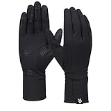 Bequemer Laden Damen Winter Warme Touchscreen Handschuhe Winddichte Leichte Rutschfeste Handschuhe, Schwarz, M