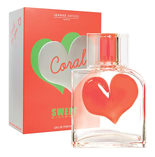 JEANNE ARTHES - Parfum Femme Sweet Sixteen Coral - Eau de parfum - Flacon Vaporisateur 100 ml - Fabriqué en France à Grasse