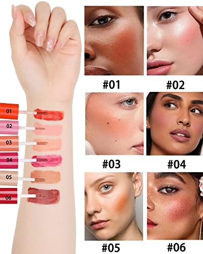 2 Pcs Matte Velvet Mousse Liquid Blush, Makeup Lightweight, Natural Good-Looking, Long Lasting Waterproof, Breathable Milk Blush, Cream Blush Stick For Cheeks And Lips(03#, 04#) #TOP1