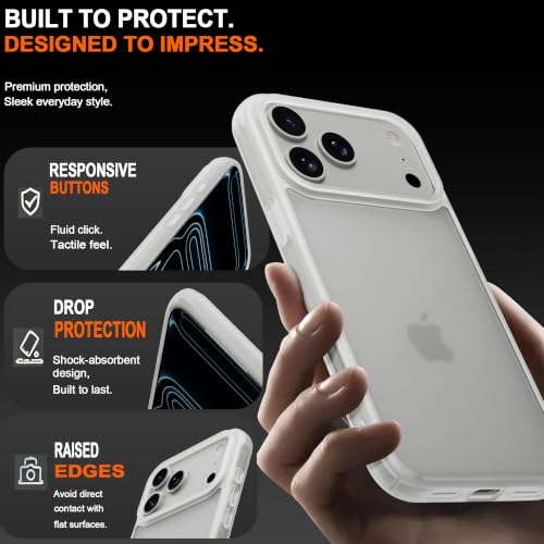 Image of iPhone 18 pro max /17 pro max Case,Translucent Matte(Frosted White)