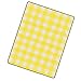 Leapiture Picnic Mat Picnic Blanket Hiking Mat Beach Mat Foldable Thicken Camping Blanket Compact Mat for Outdoor Use Yellow Grids Printing
