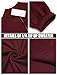 COOFANDY Men's Soft Quarter Zip Sweater Casual Long Sleeve Pullover Sweaters Wine Red Christmas Sweater