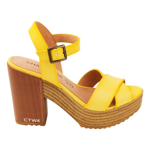 CHATTAWAK Damen 11HORTENSEJAUNE38 Absatzschuhe, Gelb, 38 EU, gelb, 38 EU