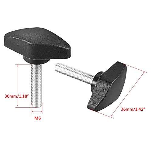 TA-VIGOR 10Pcs Handle Knobs Clamping T-Shape, Handle Gripandles Screw Knob M6 x 30mm for Machine Tools, Black Or White, M6 x 30mm-10pcs - Image 2