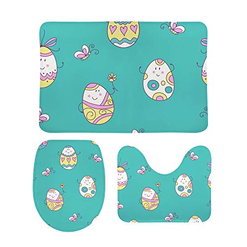 Tapis de bain antidérapant 3 pièces sécurité contre sol glissant