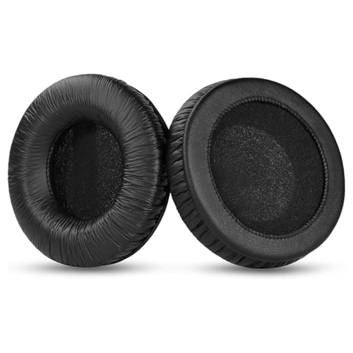 Almohadillas de repuesto NS-WHP314 compatibles con auriculares Insignia NS-WHP314 con espuma viscoelástica de alta densidad y cuero arrugado negro, diseño cómodo que alivia presión miniatura 1