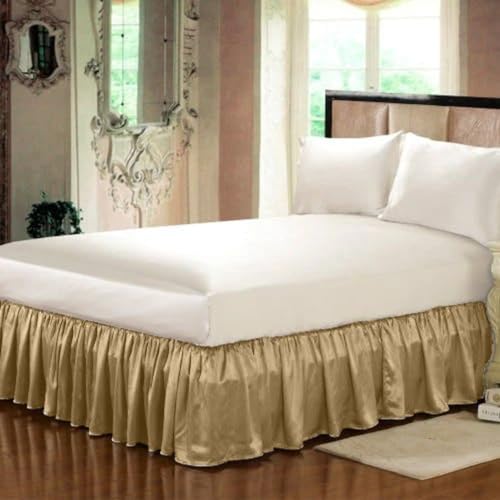 Cubrecanapé de seda pura Dupion premium para cama King 4