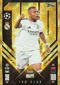 Match Attax 2024 2025 100 Club Trading Card Selection (100 Club - Kylian Mbappe)