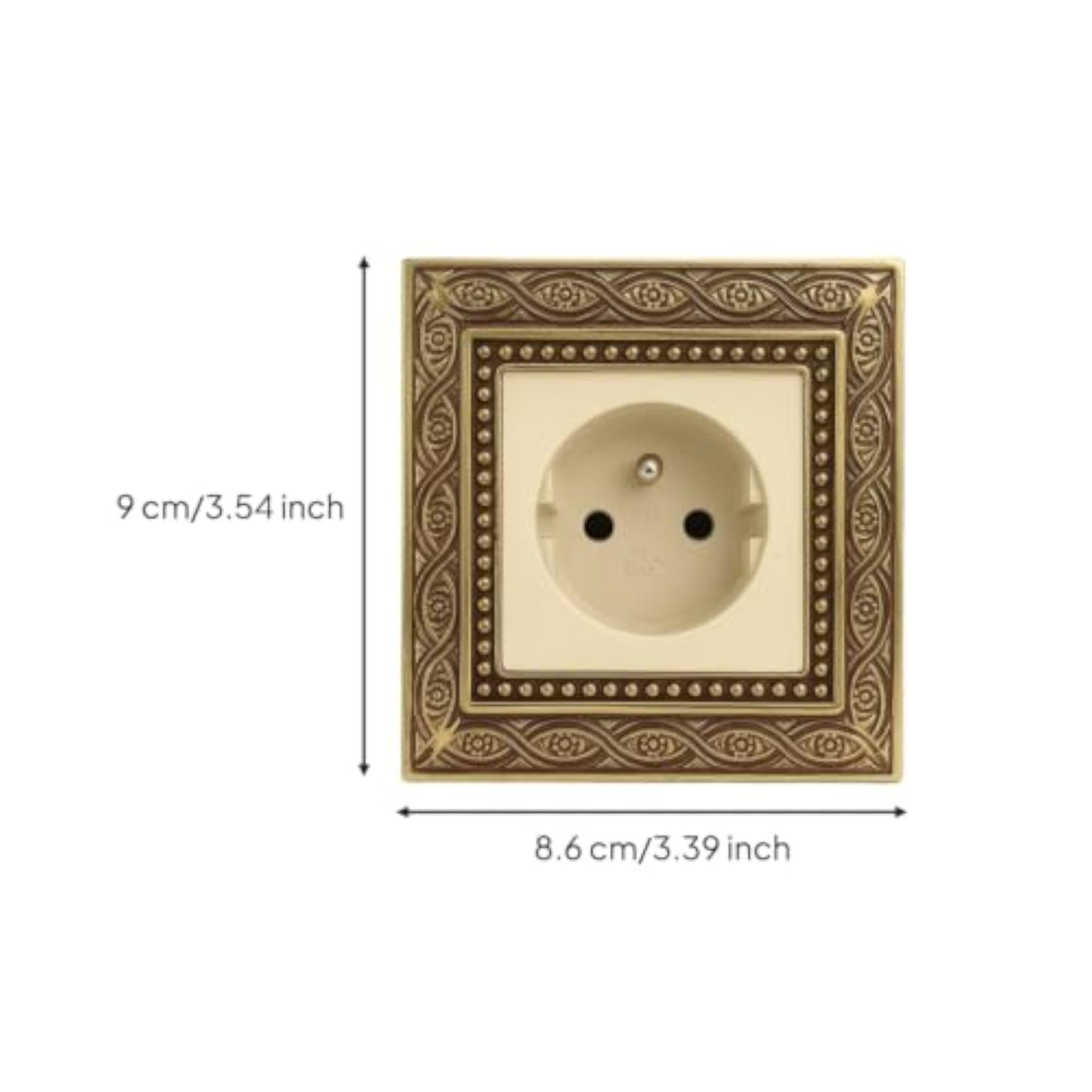 Ornate Brass Switch Cover Vintage-Style Electrical Faceplate