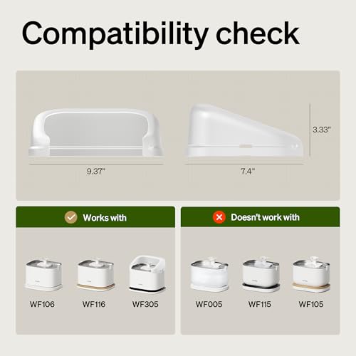 Image of PETLIBRO Splash Shield for 3L Dockstream 2 Cat Water Fountain PLWF106 PLWF116 and PLWF305 Prevent Water Spills, Large top Radius, Easy to Remove & Clean