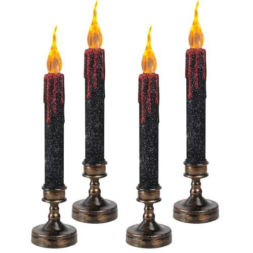 TaimeiMao Velas LED de Halloween - 4 Unidades Sin Llama Que