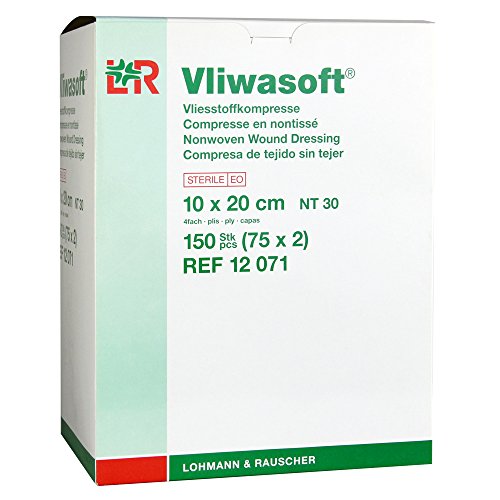 vliwa Soft Compresses non tissées stériles 10 x 20 cm 4lagig, 150 St