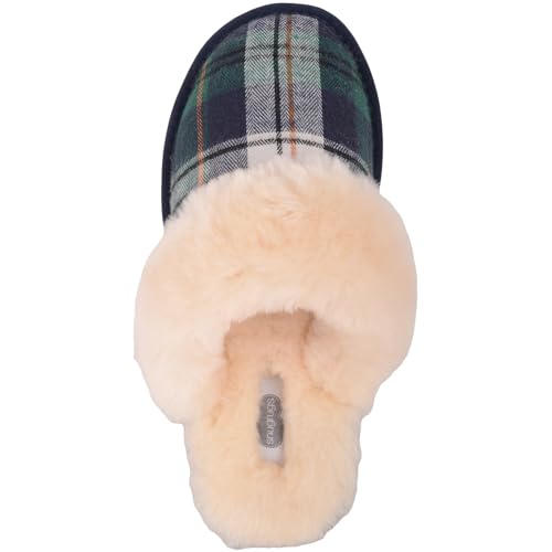 Chaussons mules en peau de mouton à revers ouvert pour cocooning à la maison - 6