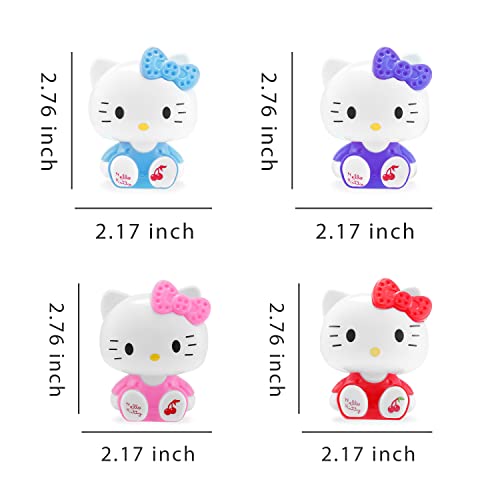 4 Styles Kawaii Kitty Cake Topper Figurines,Garden Cake Plant Decoration Party Supplies Birthday Cartoon Figure Toys (Bj-Kitty B 4Pcs) #TOP4