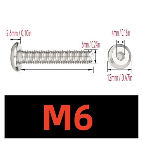 SS A2 M4 M5 M6 wbhXN[xbg 304 XeXX`[ Zp\Pbg tbgwbhWCg{g Ƌgݗ ؍H DIY(M6-10Pcs,40mm)