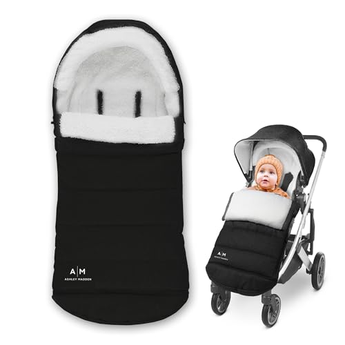 Image of ASHLEY MADDEN Luxurious Baby Stroller Bunting Bag | Cozy and Warm Footmuff | Compatible with Most Strollers | Perfect Stroller Cover for Three Seasons | Washable and Expandable