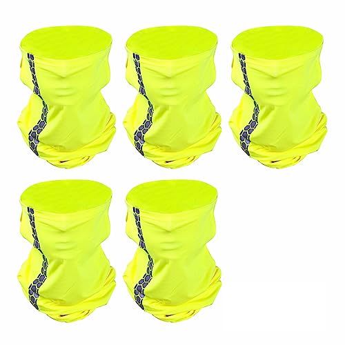 Reflective Neck Gaiter For Men Balaclava Face Cover Breathable Bandana For Cycling Sun Protection Outdoor Sports Pack Of 5 #TOP4