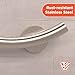 HEALTHCRAFT (2X Pack) Wave Decorative Grab Bars, ADA Compliant Bathroom Safety Bars for Seniors, Wall-Mounted, Supports Up to 500 lbs (Left & Right) (Brushed Stainless Steel, 18 Inch)