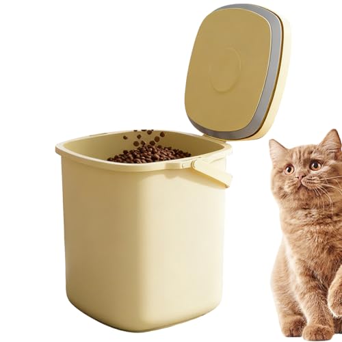 Contenedor de alimentos para mascotas de 10 litros - Dispensador al vacío sellado herméticamente, resistente al polvo para comida para perros y gatos | Ideal para cachorros,