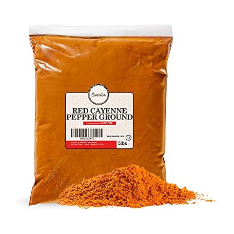 Sweeler, Bulk Red Ground Cayenne Pepper - 40,000 Heat Units, Value Large Bucket Size for Food Service & Home Use, 5lbs Cover