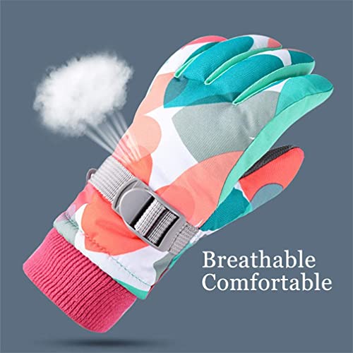 Ski Gloves Winter Warmest Waterproof Breathable Cycling Mittens Kids Boys Girls Outdoor Sports Snow, Skiing, Snowboarding For 4-12 Years (Pinnk, Small (Small)) #TOP6