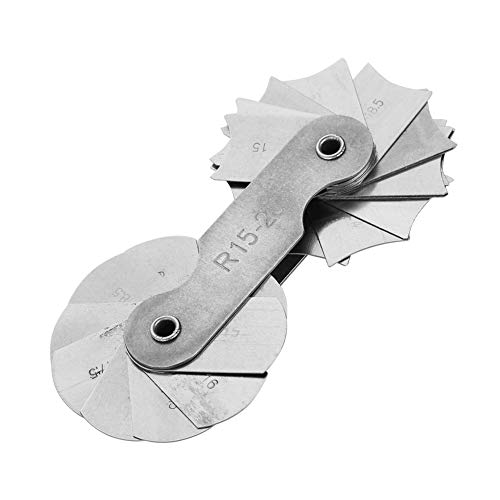 Radiusanzeige, R0.3-1.5/R1-6.5/R7-14.5/R15-25//R25-50/R52-100MM Radiusfiletanzeige aus rostfreiem Stahl(R15-25MM)