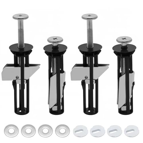 Toilet Seat Bolts and Screws,Toilet Seat Fittings,Heavy Duty Toilet Seat Fastener Bolt Kit,toilet fixing kit,Toilet Seat Replacement Parts Kit(Screws-4) (2)
