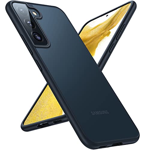 TORRAS Shockproof Galaxy S22 Case, [Military Grade Drop Tested] Translucent Matte Hard Back & Soft Edge Slim Protective for Samsung S22 Case Guardian