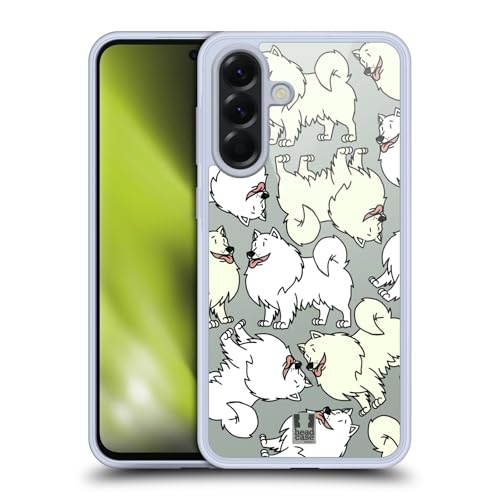Head Case Designs Samoyed Dog Breed Patterns 5 Gel Case [Military Grade Protection] Compatible with Samsung Galaxy A56 5G