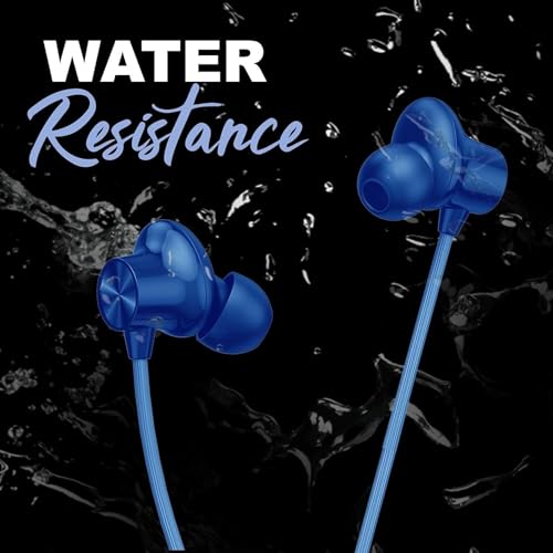 Image of Z2 Bluetooth Neckband Headphones, Black, 52 Hours Playtime, Wireless, Built-in Mic, Voice Assistant Bluetooth Headphone (Blue)