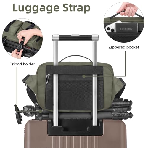 Bolso Bandolera para Cámara DSLR Verde miniatura 5