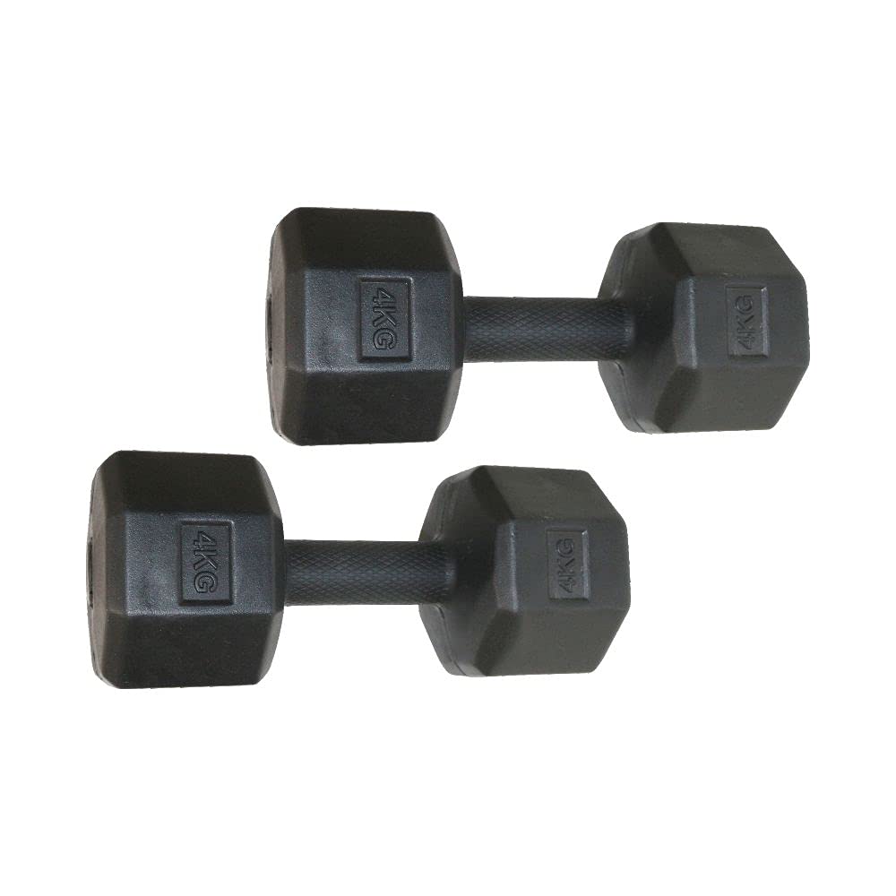 Koxtons Amazon Brand Premium Hexa Shape PVC Dumbbell, Black 4 Kg (Pair of 2) (B08RXFZL8L) Amazon Price History, Amazon Price Tracker