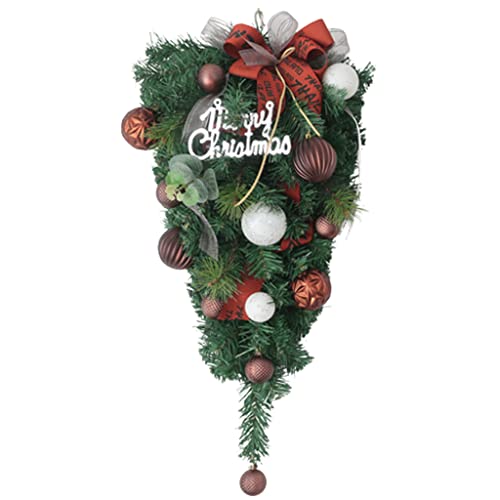 Couronne de Noël en rotin de qualité supérieure avec feuilles de pin
