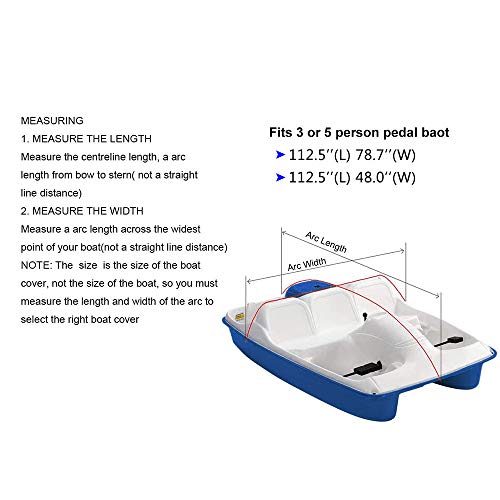 image for YFYTYG-PX Pedal Boat Cover Sun Dolphin, Pedal Boat Cover 420D 210D Wat