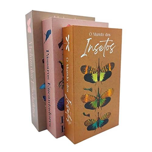Conjunto Livro Caixa Decorativo Porta Objeto Moderno Luxo
