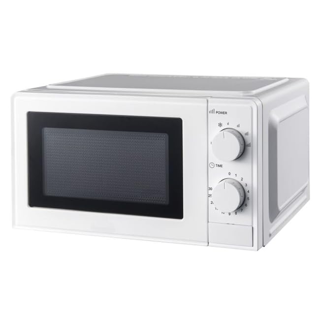 Suinga Four à micro-ondes design compact, capacité 20 L, couleur blanche.