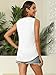 EyMuse y2k Womens Fashion Tank Tops Loose Fit Basic Blouse Going Out Clothes Casual Summer Sleeveless V Neck Shirts,White,XXL