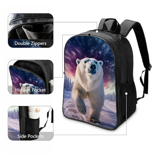 Mochila guardería pequeña de oso polar con correa para el pecho que evita caídas 3